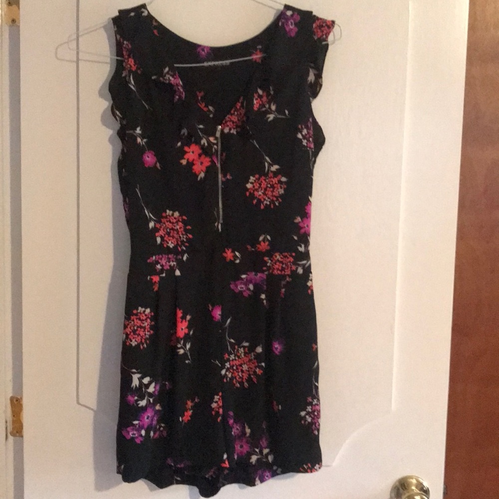Express black floral romper